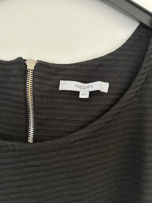 Vestido de gravidez canelado preto Noppies – photo 3